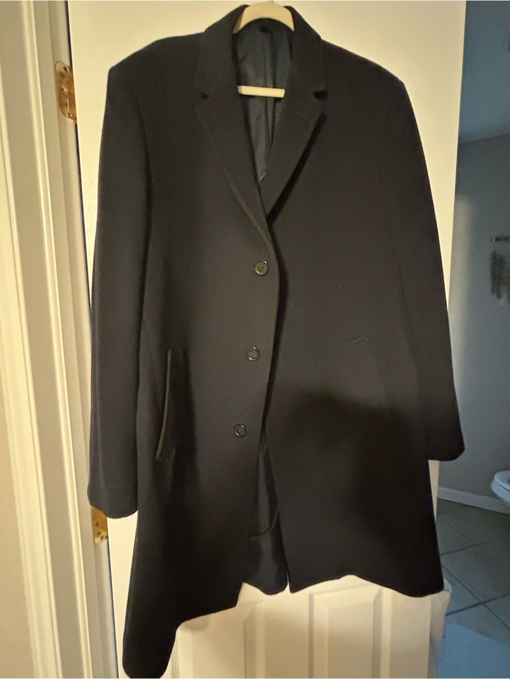 Jos. A. Bank Men's Dark Navy (almost black) Wool Pea Coat